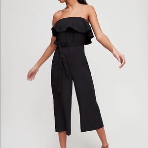 Babaton Flutter Strapless Ruffle Jumpsuit